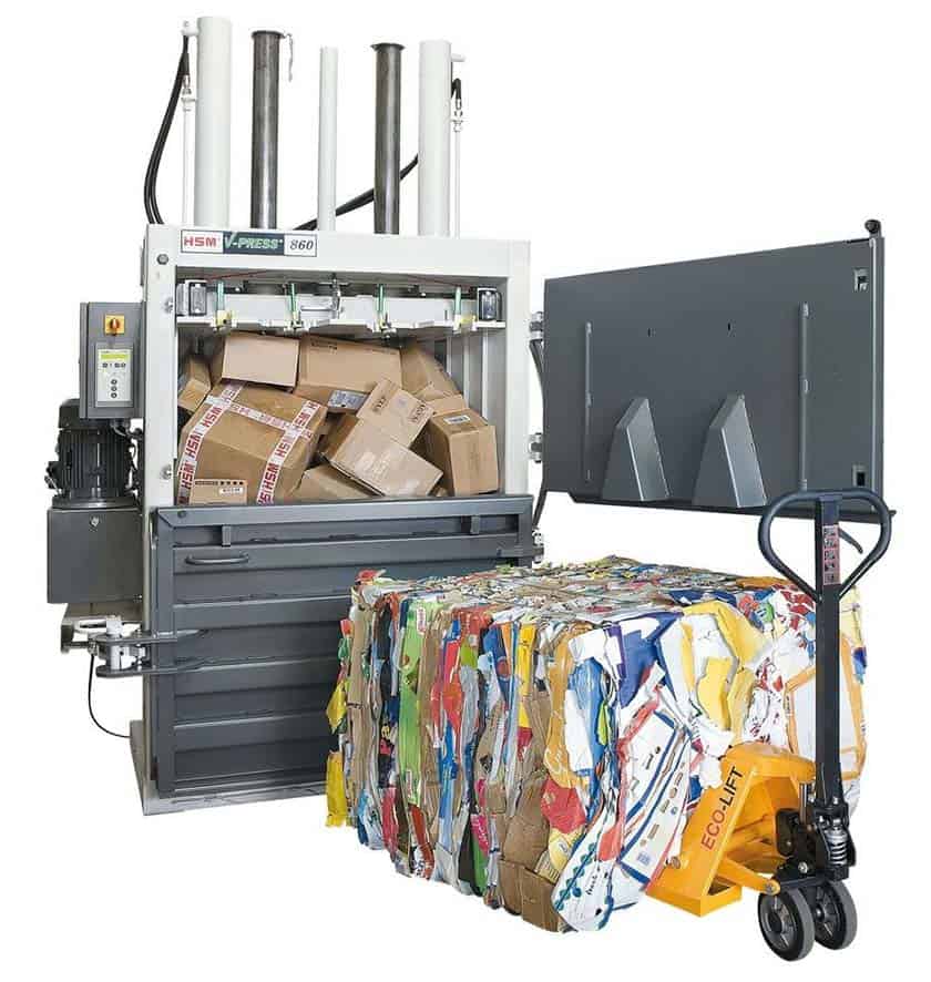 cardboard-press-bale-pallet-truck