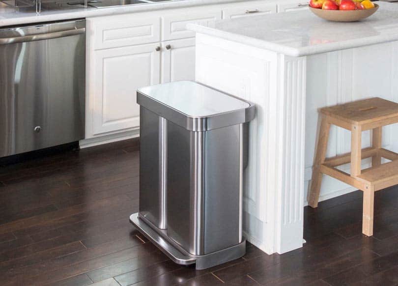 Dual Trash Can For Recycling And Garbage Kitchen 