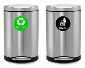 Types of trash cans and recycle bins 