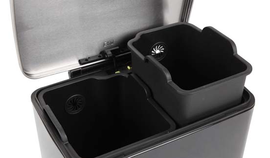 Kitchen Trash Cans And Recycling Bins What To Look For Kitchen A Dual Recycling Bin Is Great Solution These So Called Trash Cans Have Two Compartments And Can Hold Your Recyclables Paper Plastics
