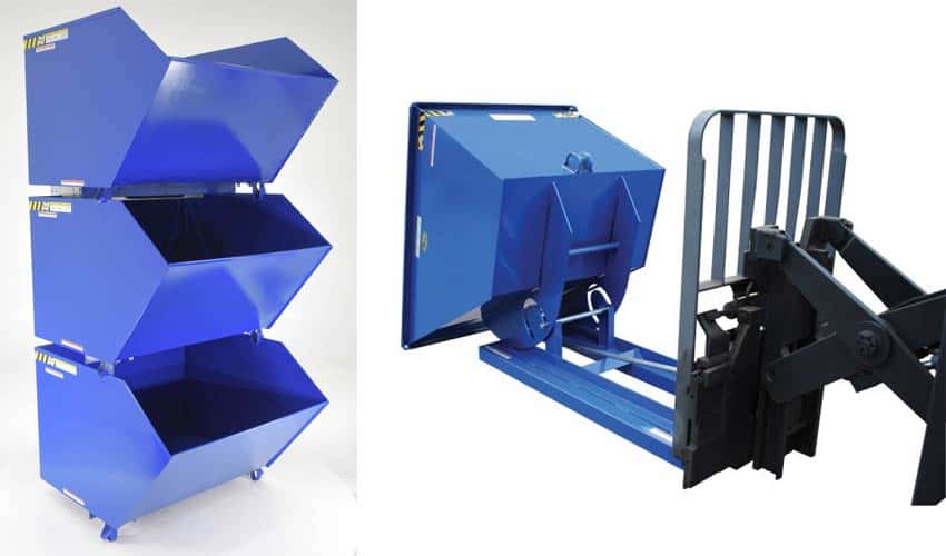 stacking-empty-dumping-hoppers