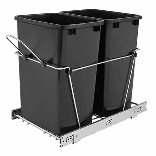 Pull Out Trash Cans For Kitchen Cabinet Under Counter Waste Bins