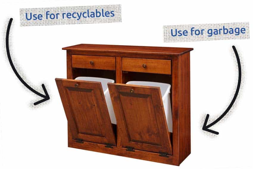 Best Trash Can Cabinets Tilt Out Free Standing Waste Bins