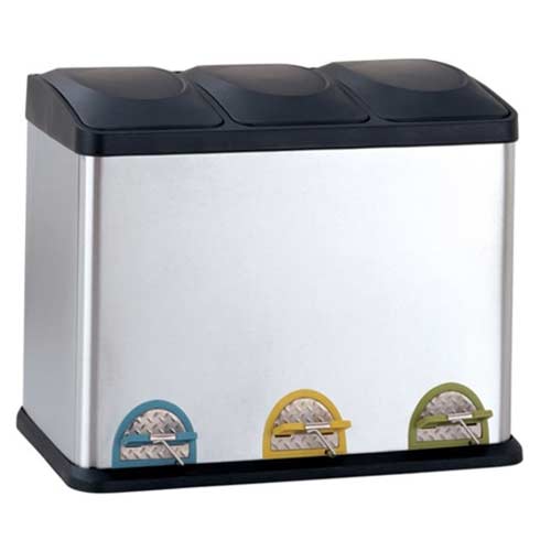 Organize-It-All-3-Compartment-Step-On-trash-can