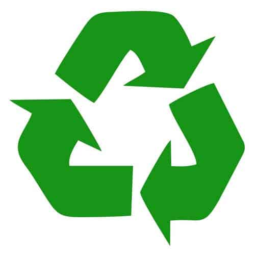 Recycling Bin Sign 87x87mm Self-adhesive Sticker Recycle Logo Environment Label 