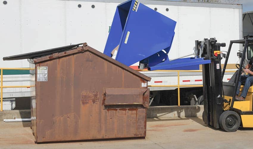 forklift attachments for dumping