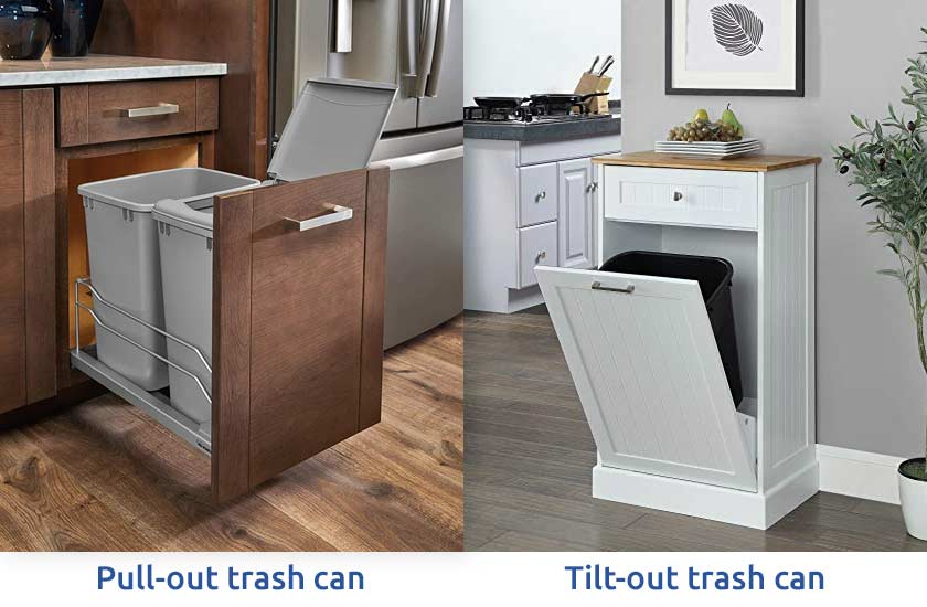 Best Trash Can Cabinets Wood High