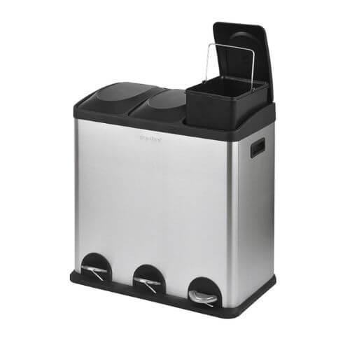 39-Gallon Stainless Steel Trash Receptacle